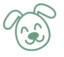 Happy dog background decoration